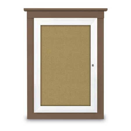 United Visual Products Single Door Enclosed Cathedral Letterboa UV1301CD-SATIN-BURGUN